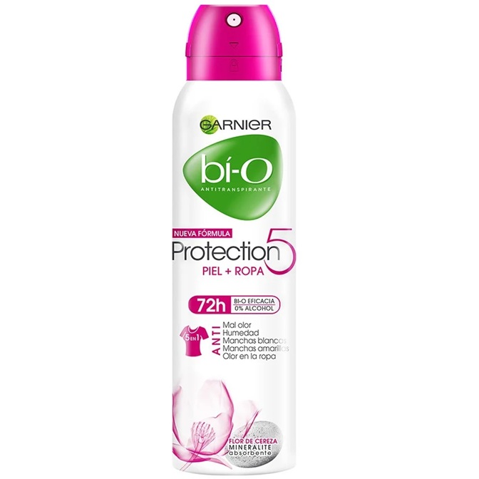 Garnier Bí-O Protection 5 Antitranspirante Piel + Ropa Spray 150 mL L'oreal