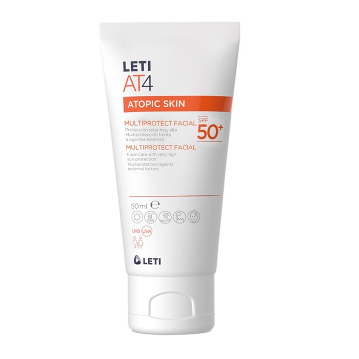 Leti AT4 Facial Crema Facial Multiprotectora FPS 50+ 50 mL Bagó