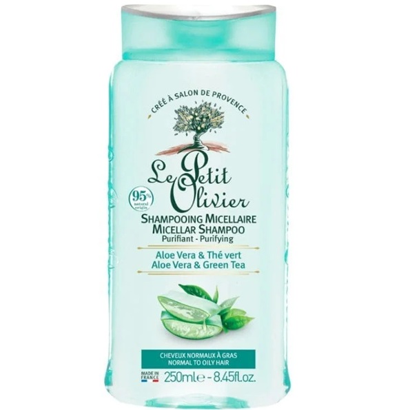 Shampoo Micelar Cabello Graso con Aloe Vera y Té verde Cabellos Grasos 250 mL Le Petit Olivier