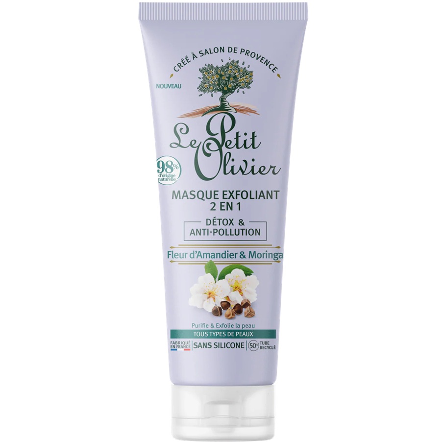 Mascarilla Exfoliante 2en1 75 mL Le Petit Olivier