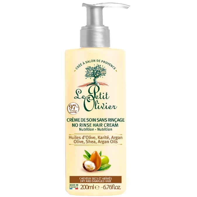 Crema de Peinar con Aceites de Oliva, Karité y Argán 200 mL Le Petit Olivier