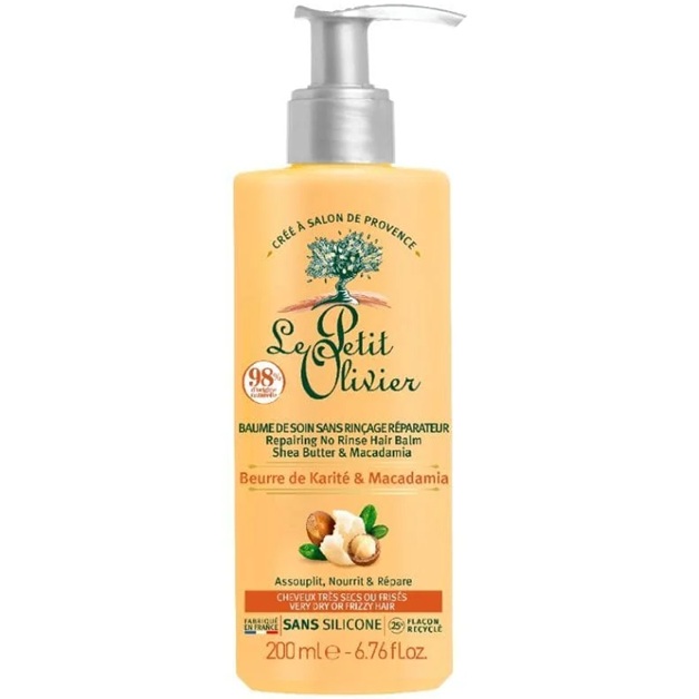 Crema de Peinar con Aceite de Karité y Manteca de Macadamia 200 mL Le Petit Olivier