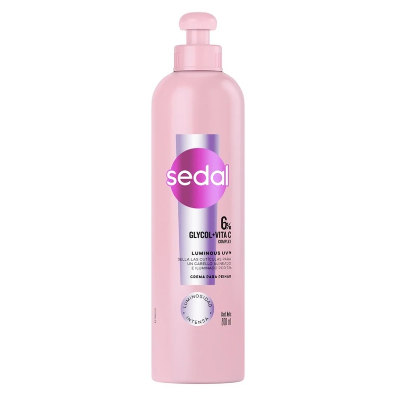 Sedal Crema Para Peinar Luminous UV Glicol + Vita C Complex 300 mL