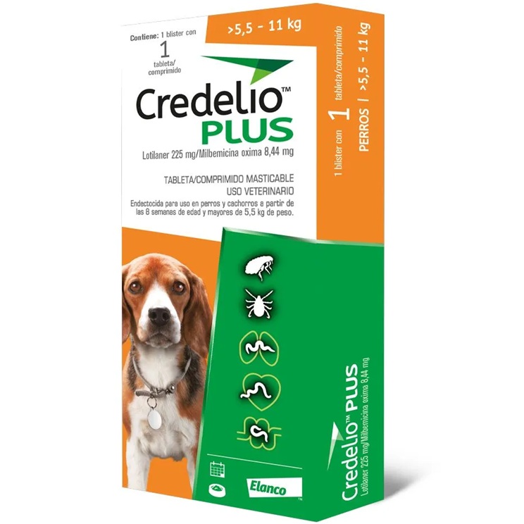 Credelio Plus Perros 5,5 a 11 kg 1 Comprimido Masticable Elanco
