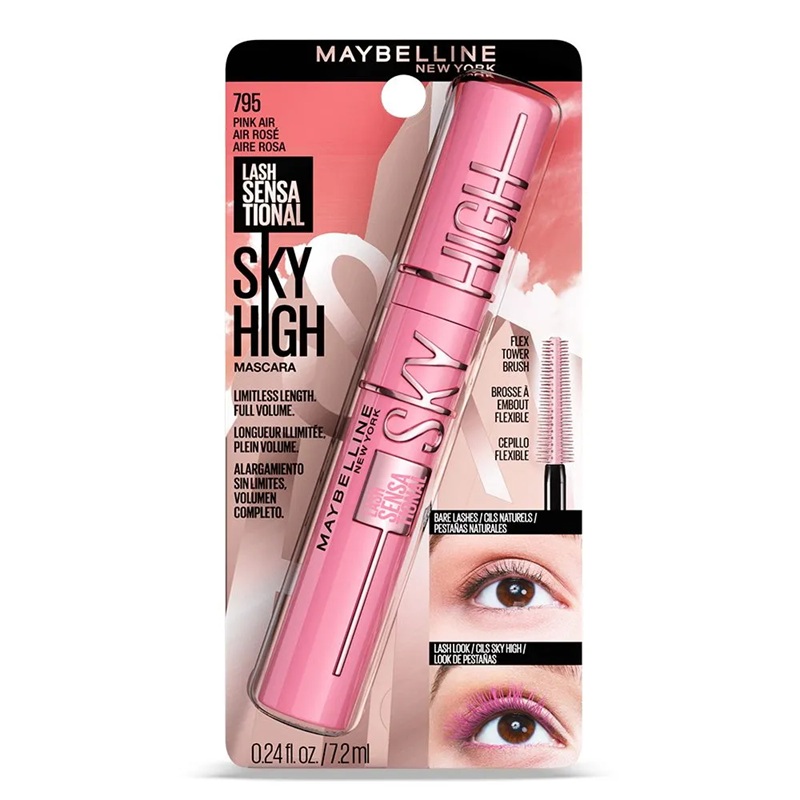 Maybelline Máscara de Pestañas Lash Sensational Sky High Lavable Aire Rosa