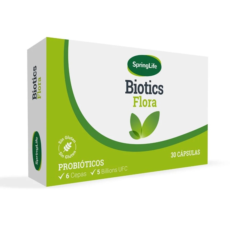 Biotics Flora Probióticos 30 Cápsulas SpringLife