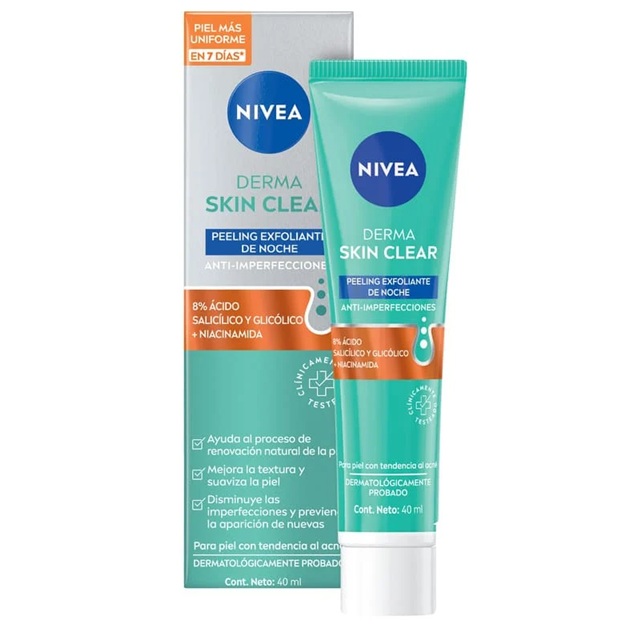 Nivea Derma Skin Clear Peeling Exfoliante de Noche 40 mL