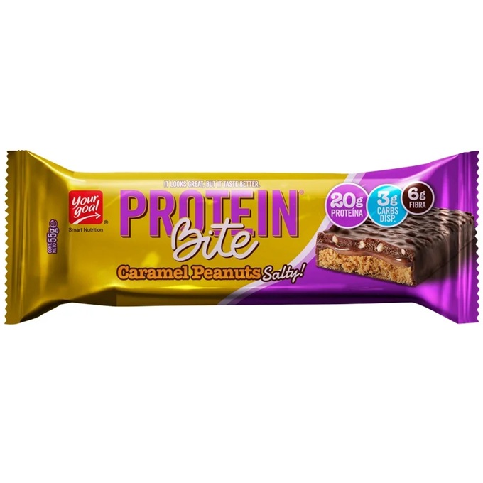 Protein Bite Caramel Peanuts Salty 55 g Your Goal