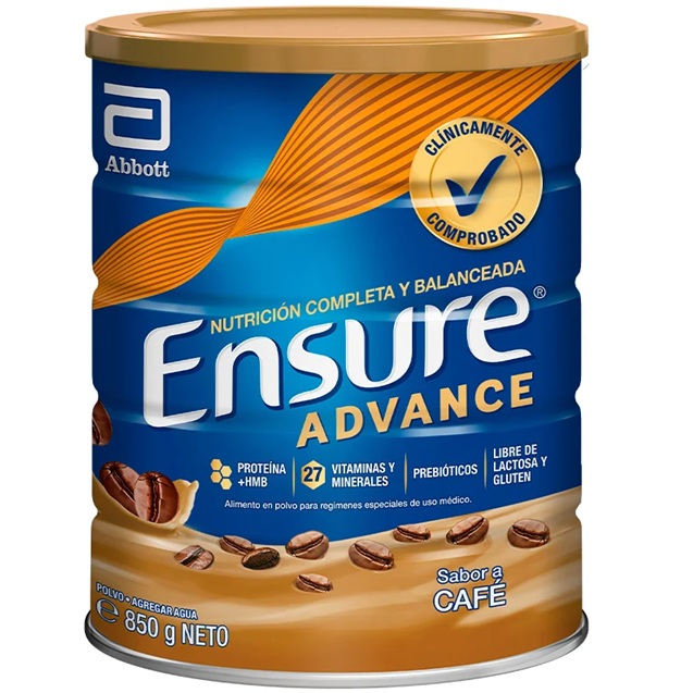 Ensure Advance Café Alimento en Polvo 850 g Abbott
