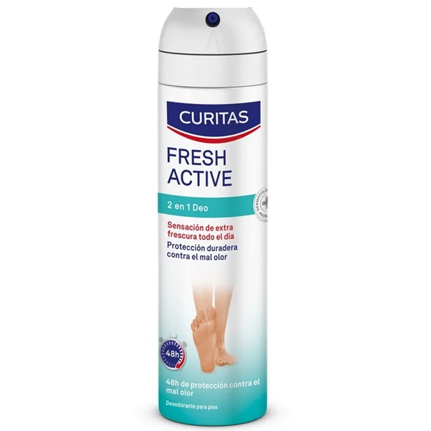 Curitas Active Fresh 2en1 48H Spray Desodorante Pies 150 mL