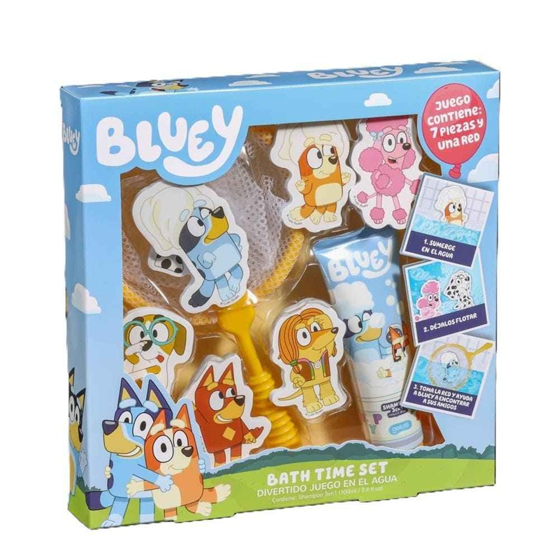 Bluey Set de Baño Shampoo 3en1 + Juego de Agua Gelatti