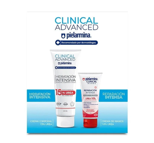Pielarmina Clinical Advanced Crema de Manos Reparación Intensa Urea 10% 70 g + Crema Corporal Hidratación Intensiva Urea 15% 200 mL Petrizzio