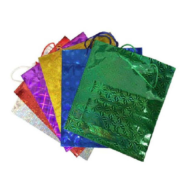 Bolsa de Regalo Papel Metalizado Mediana 21x18x8 cm