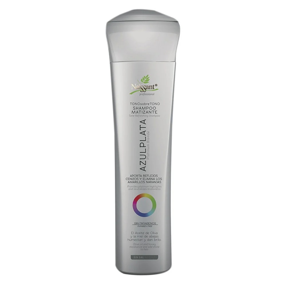 Naissant Shampoo Matizante Azul Plata Tono Sobre Tono sin Sal 300mL