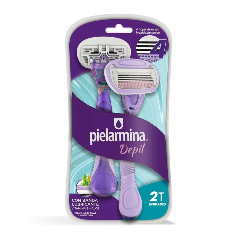 Pielarmina Depil 2 Máquinas de Afeitar 4 Hojas con Aloe