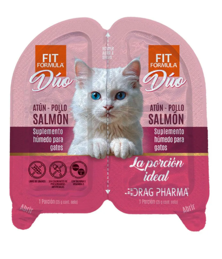 Fit Formula Dúo Gatos Alimento Húmedo Atún Pollo y Salmón 35 g