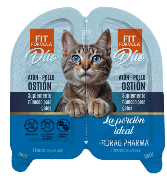 Fit Formula Dúo Gatos Alimento Húmedo Atún Pollo y Ostión 35 g