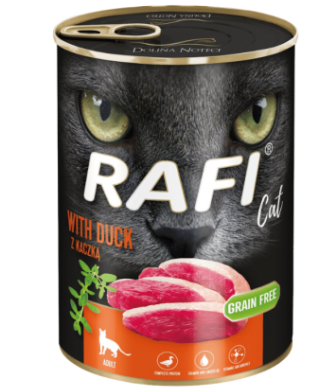 Rafi Gatos Alimento Húmedo Pato Lata 400 g
