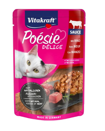 Poesie Delice Gatos Alimento Húmedo Vacuno 85 g Vitakraft