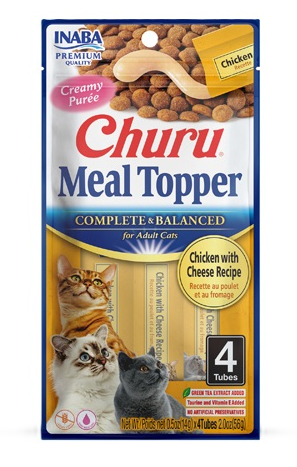 Churu Meal Topper Snack Cremoso Pollo con Queso Gatos 4 sachet x 14 g