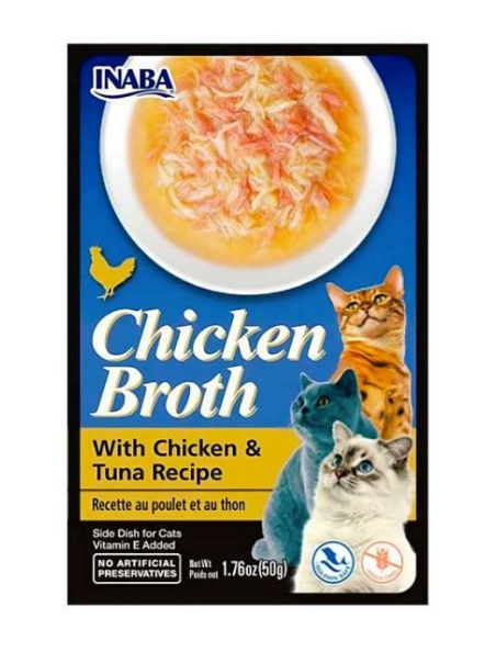 Churu Broth Gatos Alimento Húmedo Pollo y Ostión 50 g Inaba