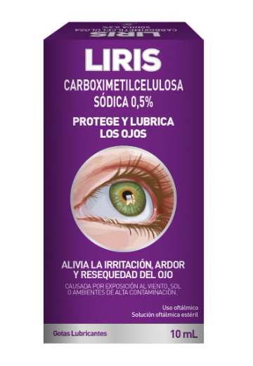 Liris Carboximetilcelulosa Sódica 0,5 % Gotas Oftálmicas 10 mL Genomma Lab
