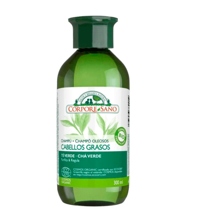 Corpore Sano Ecocert Cabellos Grasos Shampoo Té Verde Hamamelis 300 mL
