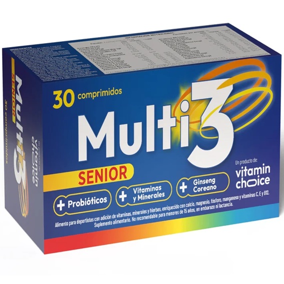 Multi 3 Senior 30 Comprimidos Vitamin Choice