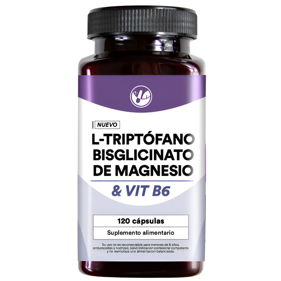 L-Triptófano+ Bisglicinato de Magnesio + Vit. B6 120 Cápsulas Natural Farm