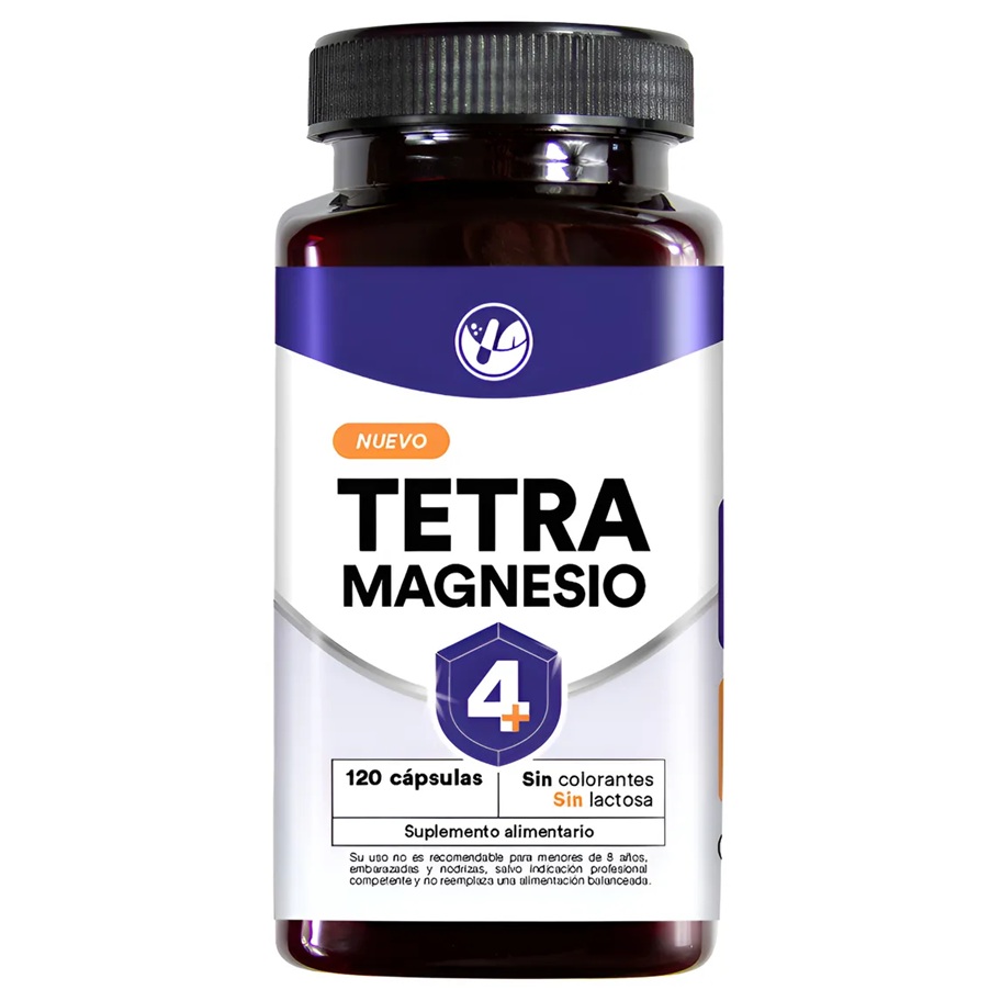 Tetra Magnesio 4 Magnesios (Glicinato + Citrato + L-Treonato + Taurato ) 120 Cápsulas Natural Farm