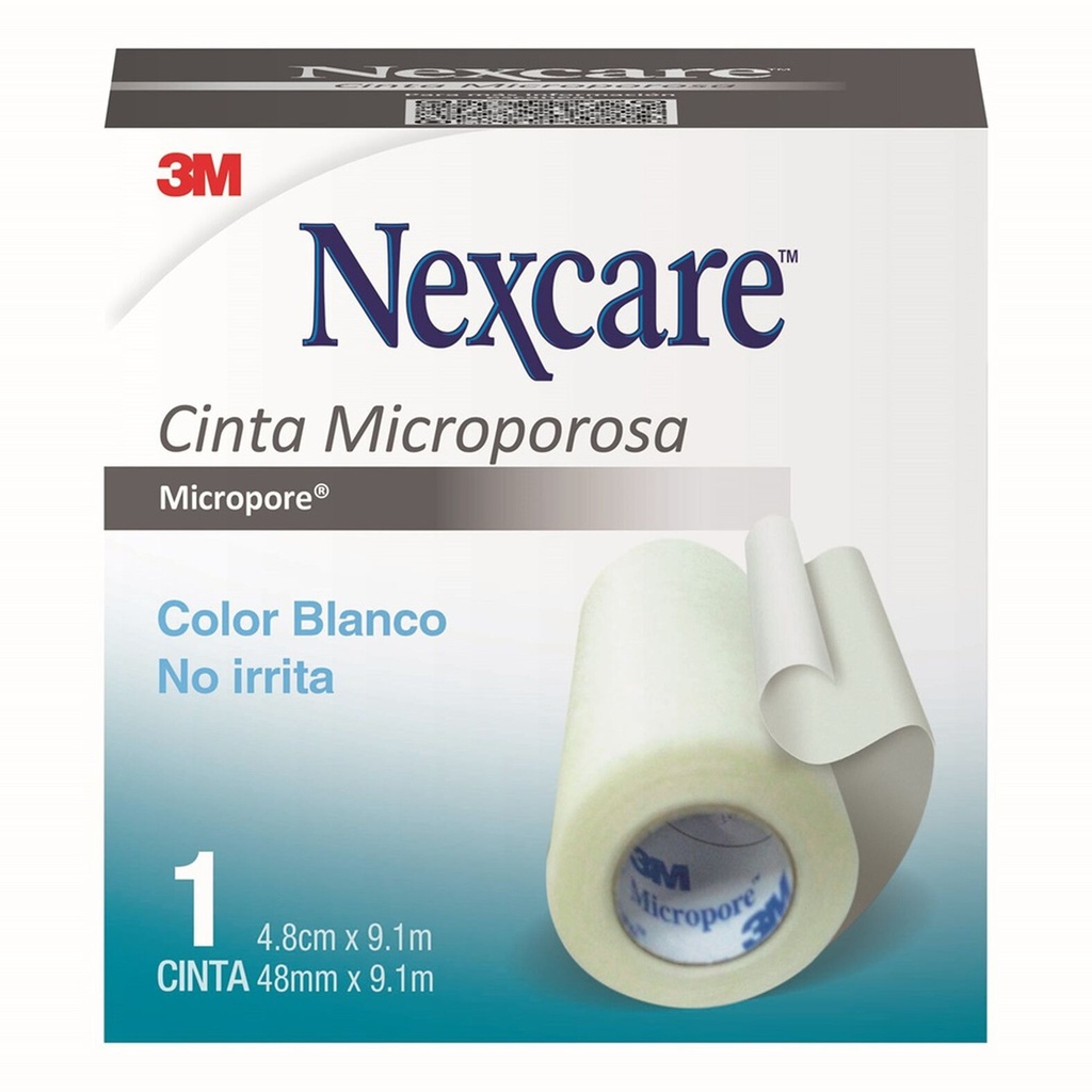 Nexcare Micropore Cinta Quirúrgica de Papel 4,8 cm x 9,1 m 3M