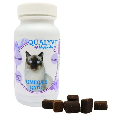 Qualyvit Omega 3 Gatos Comprimidos Masticables 65 Unidades 120 g