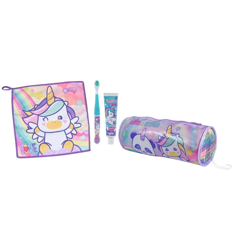 Unicorn Cepillo + Pasta Dental 50 g + Toalla Microfibra + Estuche Gelatti
