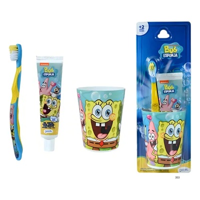 Bob Esponja Cepillo + Pasta Dental 50 g + Vaso Gelatti