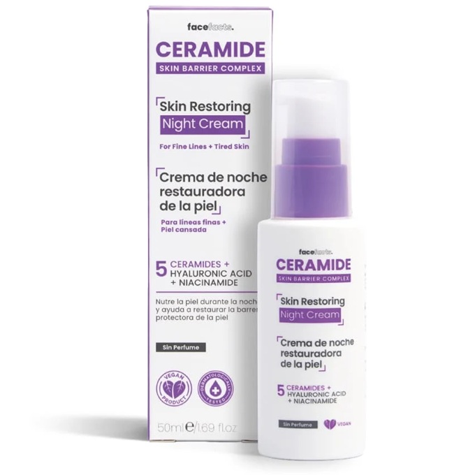 Ceramide Crema Facial Noche Restauradora 50 mL FaceFacts