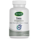 Tetra Magnesio 4 Magnesios (Citrato + Bisglicinato + Taurato + L-Treonato) 120 Cápsulas SpringLife