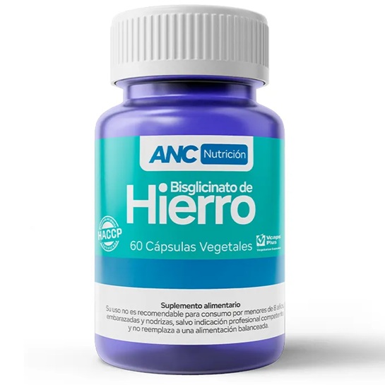 Bisglicinato de Hierro 60 Cápsulas Veg ANC Nutrición