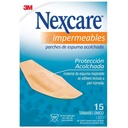 Nexcare Impermeables Parches Espuma Acolchada Tamaño Único 15 Unidades
