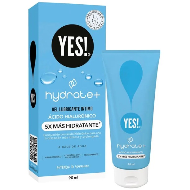 Yes! Hydrate+Gel Lubricante Íntimo con Ácido Hialurónico 90 mL Maver*