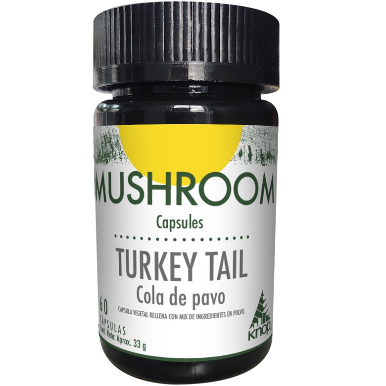 Mushroom Turkey Tail Cola de Pavo 600 mg 60 Cápsulas Knop*