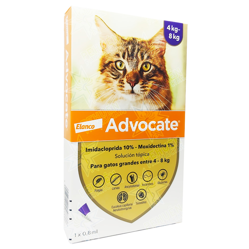 Advocate Gatos 4-8 kg (100/10) mg/mL Pipeta 0,8 mL Elanco