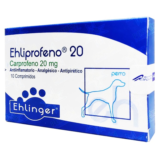 [7804622980183] Ehliprofeno Perros 20 mg 10 Comprimidos Ehlinger