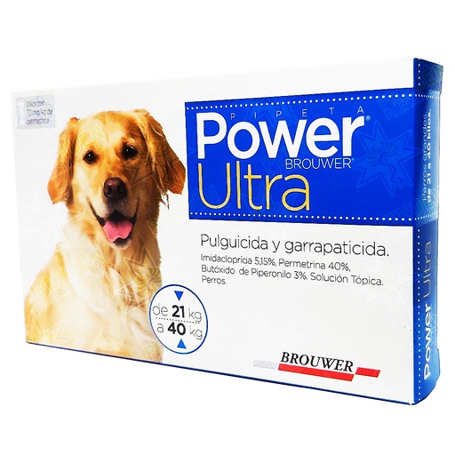 [7797600002383] Power Ultra Perros 21-40 kg Pipeta 7 mL Brouwer