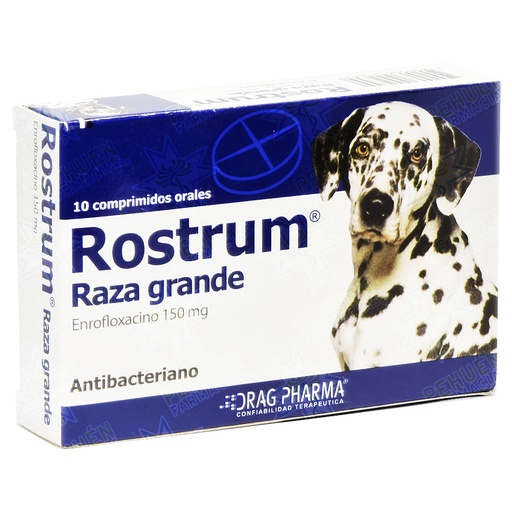 [7800006002700] Rostrum 150 mg Perro Raza Grande 10 Comprimidos Drag Pharma