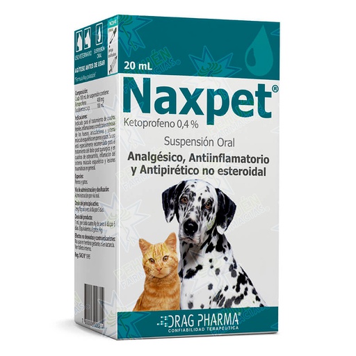 [7800006006814] Naxpet Gato/Perro 0,4 % Suspensión Oral 20 mL Drag Pharma