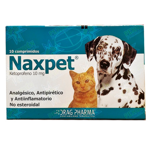 [7800006002410] Naxpet Gato/Perro 10 mg 10 Comprimidos Drag Pharma