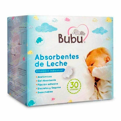 [7805633015079] Bubu Absorbentes de Leche 30 Unidades Munnich P. M.