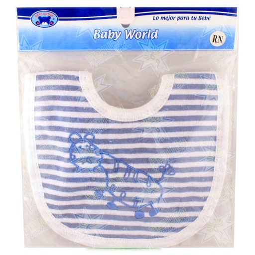 [6924844310726] Baby World Babero Bordado RN Velcro Best House