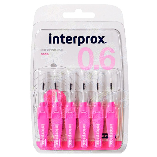 [8427426033290] Interprox 0,6 mm Nano 6 Cepillos Interproximales Dentaid