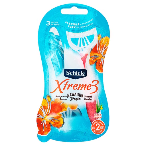 [7591066712011] Schick Xtreme3 Mango 2 Máquinas Femeninas Edgewell P.C.
